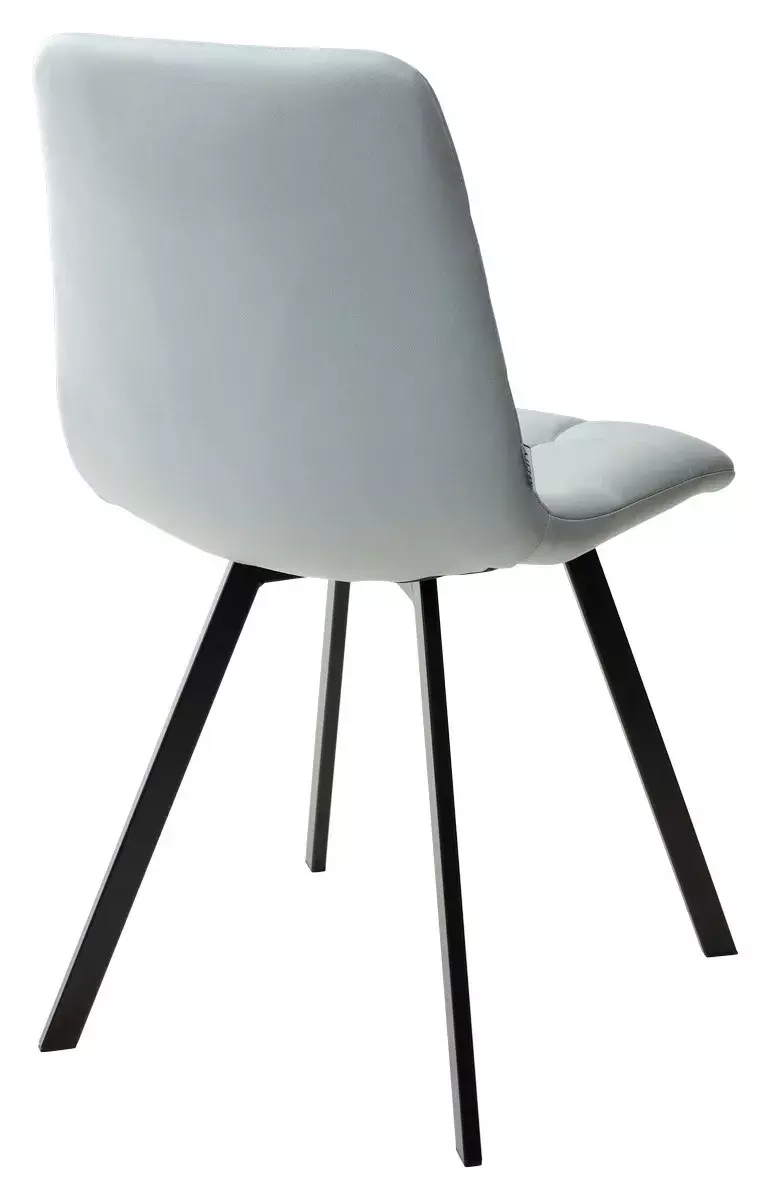 Стул CHILLI SQUARE HK017-35 серо-голубой, PU/ черный каркас М-City