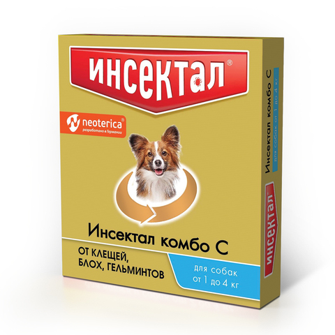 Инсектал Комбо капли для собак 1-4 кг 1 пип/уп.