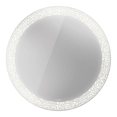 Duravit Happy D.2 Plus Зеркало круглое d700 мм, декор: organic, LED 3500, 31w, сенсор, регулировка яркости, приглушение света + выключатель HP7480G0000