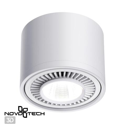 358813 OVER NT21 151 белый Накладной светодиодный светильник IP20 LED 18W 1600Лм 4000K 220V GESSO