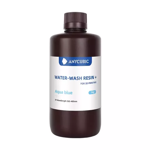 Фотополимер Anycubic Water-Wash Resin, голубой (1 кг)