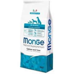 Корм для собак Monge Speciality Line Hypoallergenic – Лосось и тунец 12 кг