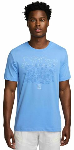 Футболка теннисная Nike Court Dri-Fit Printed T-Shirt - university blue