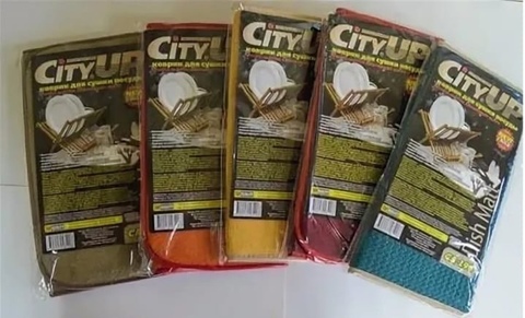 Коврик для сушки посуды из микрофибры 40*45 см, City UP