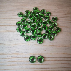Глазки стеклянные круглые клеевые Зеленые 10мм (2шт)