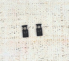 Фиксатор для шнура металл, р. 19.5х8.86 мм,отв.4 мм, чёрный