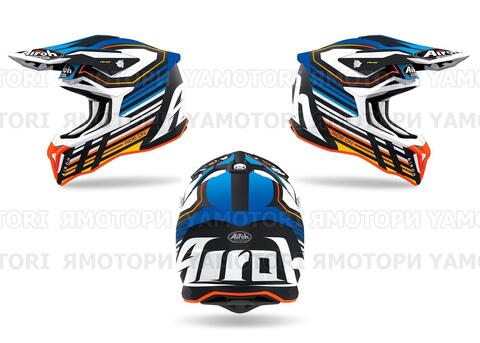 Кроссовый шлем Airoh Strycker BLUE MATT размер L (59-60)