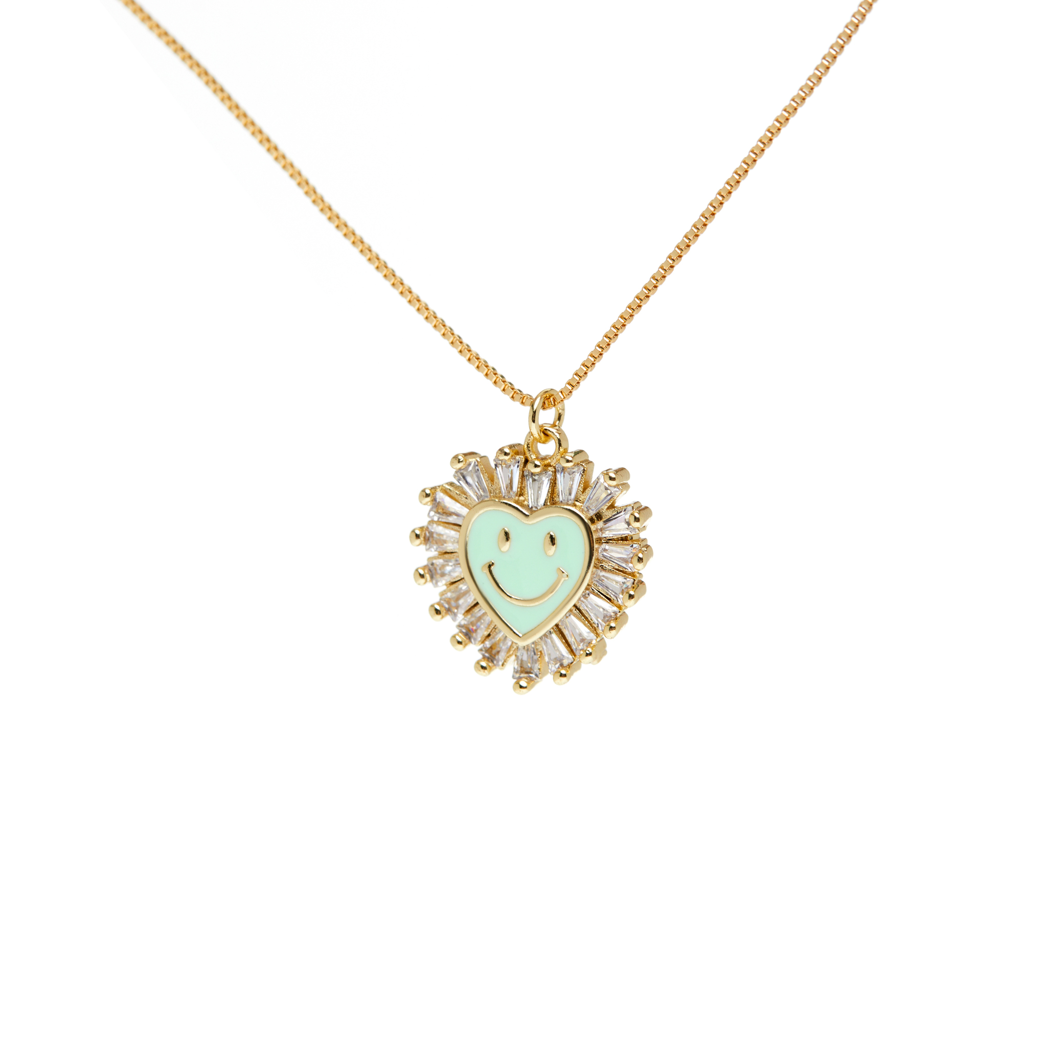 Колье Sunny Smiley Face Necklace – Green