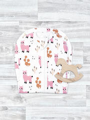 Пелёнка-кокон Mjölk Ламы Девочки, уценка