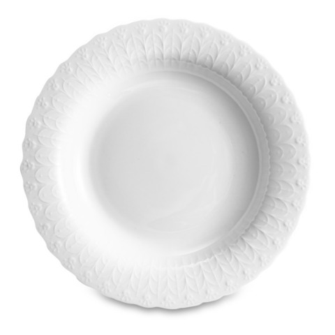 Тарелка суповая 23см Narumi Белый шелк