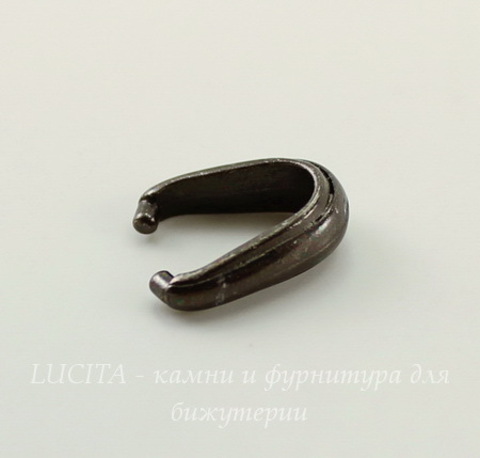 Держатель для кулона TierraCast "Nouveau" 12х8х4 мм (цвет-черный никель)