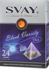 Чай Svay Black Variety черный крупнолистовой в пирамидках (24 пирамидки по 2,5 гр.)