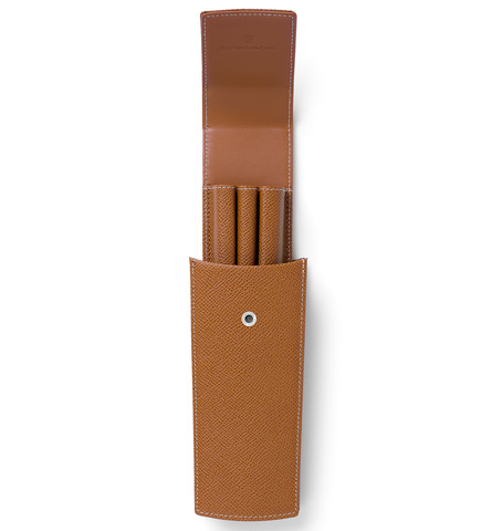 Кожаный футляр для 3-х ручек Graf von Faber-Castell коричневый