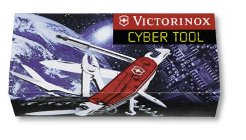 Нож складной Victorinox CyberTool, 91 mm, 34 функции, полупрозрачный синий (1.7725.T2)