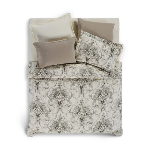 Пододеяльник 220x240 Hamam Vintage Iivory/Chocolatel слоновая