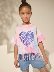 Футболка для девочки Next AG5-735, Розовый, Голубой
