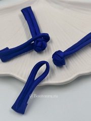 Застежка клевант узел синяя (китайская пуговица)