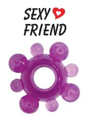 Фиолетовое эрекционное кольцо Sexy Friend - 