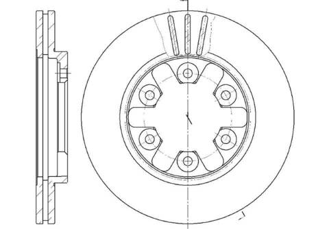 Диск тормозной вентилируемый G-brake  GR-02560