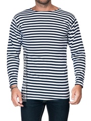 Купить настоящую тельняшку - Магазин тельняшек.ру 8-800-700-93-18 Тельняшка летняя ВМФ (темно-синяя полоса) ГОСТ МИНОБОРОНЫ в Магазине тельняшек