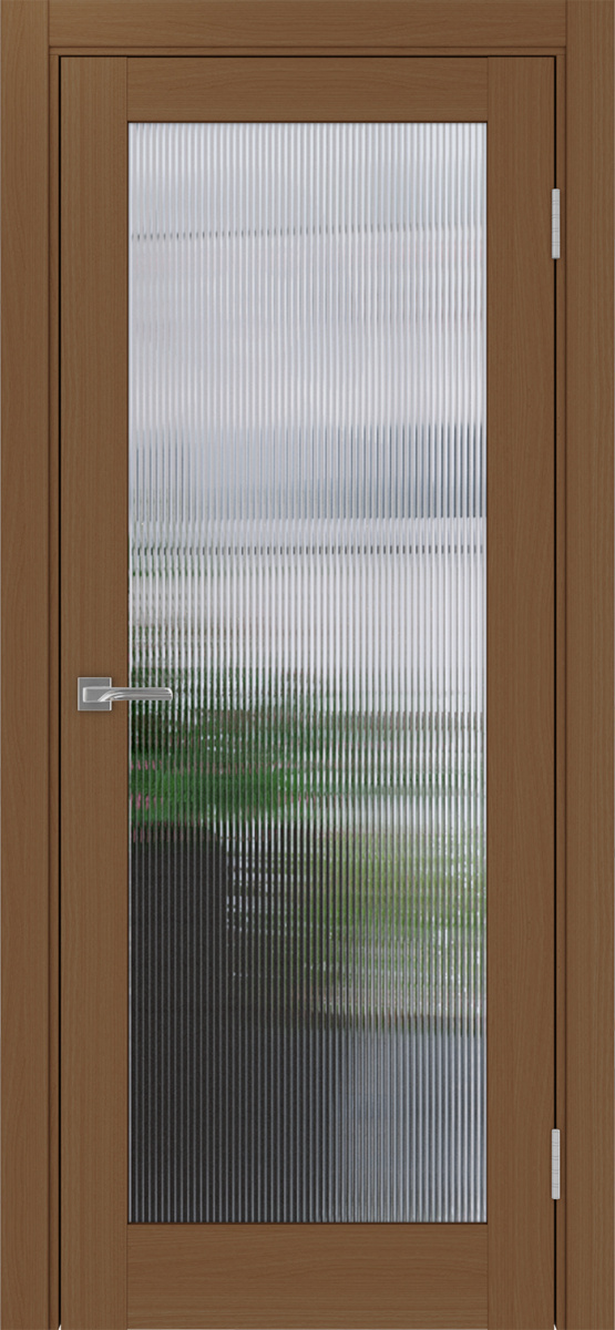 Дверь межкомнатная Оптима Порте Турин 501.2, цвет орех, экошпон, стекло мору