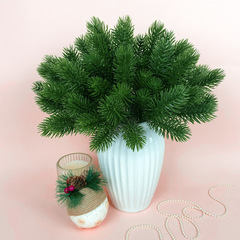 №2 Еловая ветка, декор зимний, рождественский, 15 лапок, букет 30 см, набор 5 букетов.