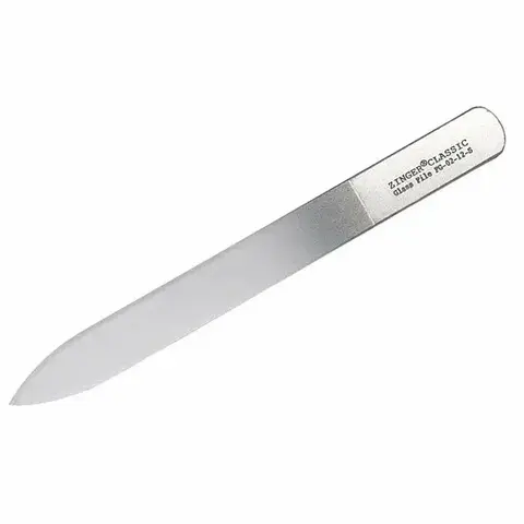 ZINGER Пилка стеклянная 2-х сторонняя FG-02-12 SILVER блистер 120мм