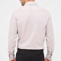 Сорочка мужская Eterna Modern Fit 8464-X181-21 из фактурной ткани бежевая