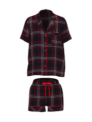 ФЛАНЕЛЕВАЯ ПИЖАМА С ШОРТАМИ
