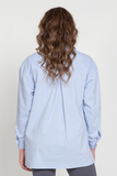 Рубашка для беременных и кормящих 13111 голубой