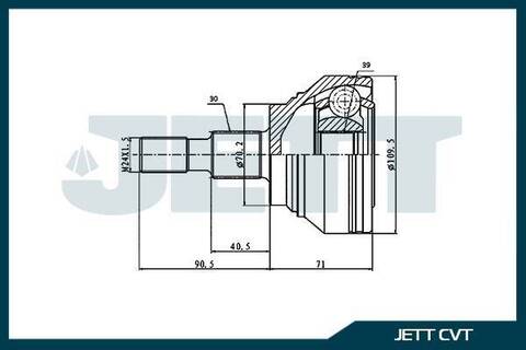 ШРУС внешний JETT V43-5015