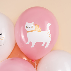 К512 12''/30 см, Кошечка с бантом, Ассорти, пастель, 1 ст, 25 шт.