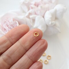 Протектор-кольцо 5 мм, позолота, набор 10 шт, КТ031