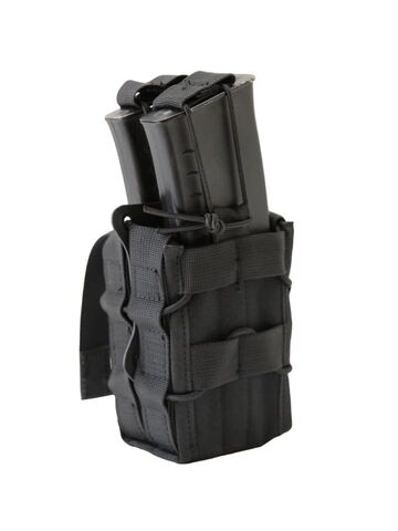 Подсумок без клапана двойной MOLLE (черный)