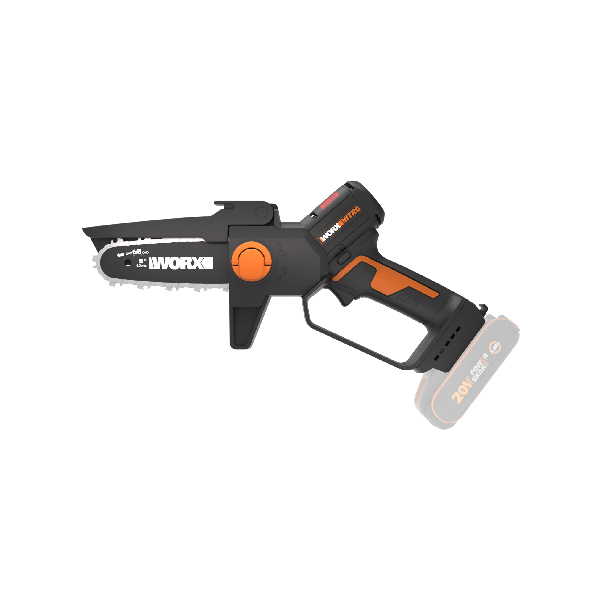 Пила аккумуляторная бесщёточная WORX WG325E.9, 20В, 12см, без АКБ и ЗУ