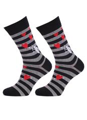 Носки мужские хлопок MARILYN AMORE LOVE | Черный + серый