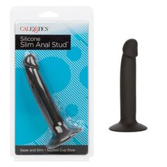 Черный анальный фаллоимитатор Silicone Slim Anal Stud - 