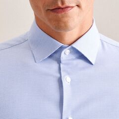 Сорочка мужская Seidensticker Shaped Fit 01.841960-13 синяя в клеточку Пепита