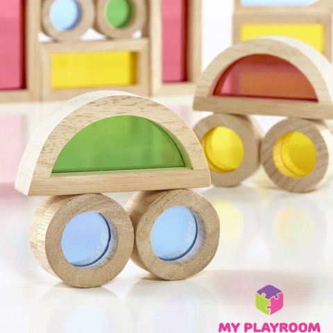 Большой конструктор Радужные блоки (Rainbow blocks), 40 деталей 5