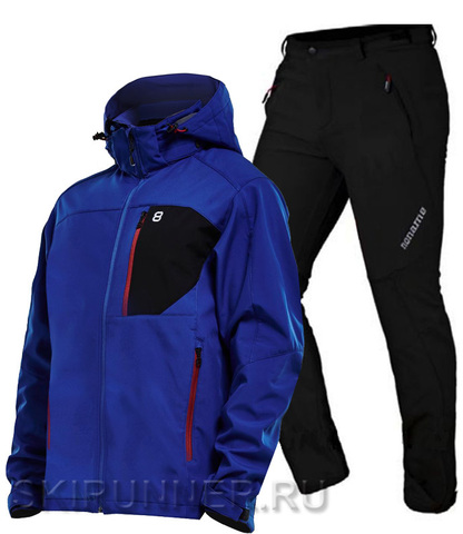 Лыжный утепленный костюм 8848 Altitude Daft Softshell blue Noname Grassi 18