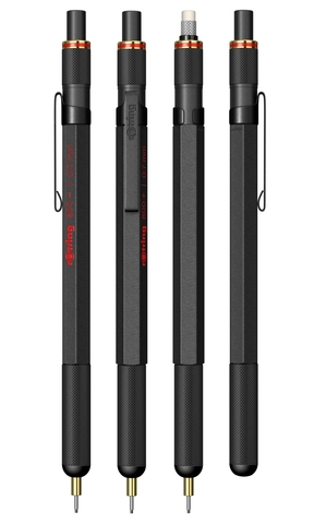 Набор Rotring 800 Black из шариковой ручки и карандашей 0,5 mm; 0,7 mm (R800_Set_Black)