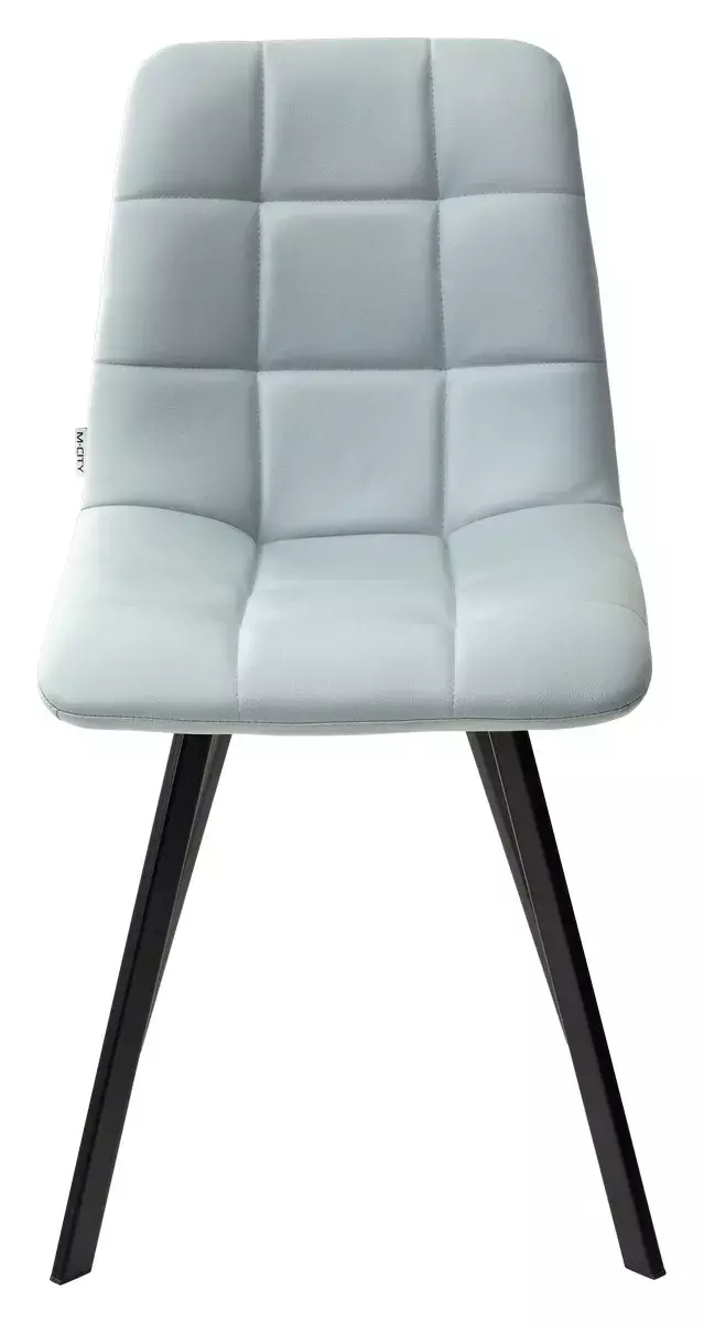 Стул CHILLI SQUARE HK017-35 серо-голубой, PU/ черный каркас М-City