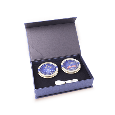 Подарочный набор с двумя видами чёрной икры, 2*50г