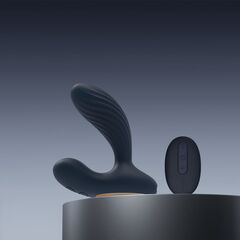 Темно-синий вибромассажер простаты Vick Neo 2 c функцией нагрева и пультом ДУ - 