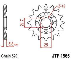 Звезда мотоциклетная JT JTF1565.13SC самоочищающаяся