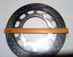 Диск тормозной задний на Yamaha XVS V-STAR1300 2007-2009 г.в., серебристый