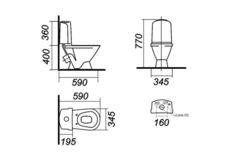 УНИТАЗ-КОМПАКТ SANITA LUXE CLASSIC С СИДЕНЬЕМ МИКРОЛИФТ