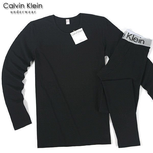 Calvin Klein, LS KNIT PJ SET, Grey/Black