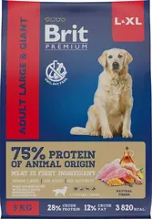 Сухой корм Brit Premium Adult Large and Giant для взрослых собак больших и гигантских пород, 3 кг