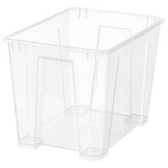 Контейнер IKEA SAMLA (САМЛА), Прозрачный, 39x28x28 см, 22 л